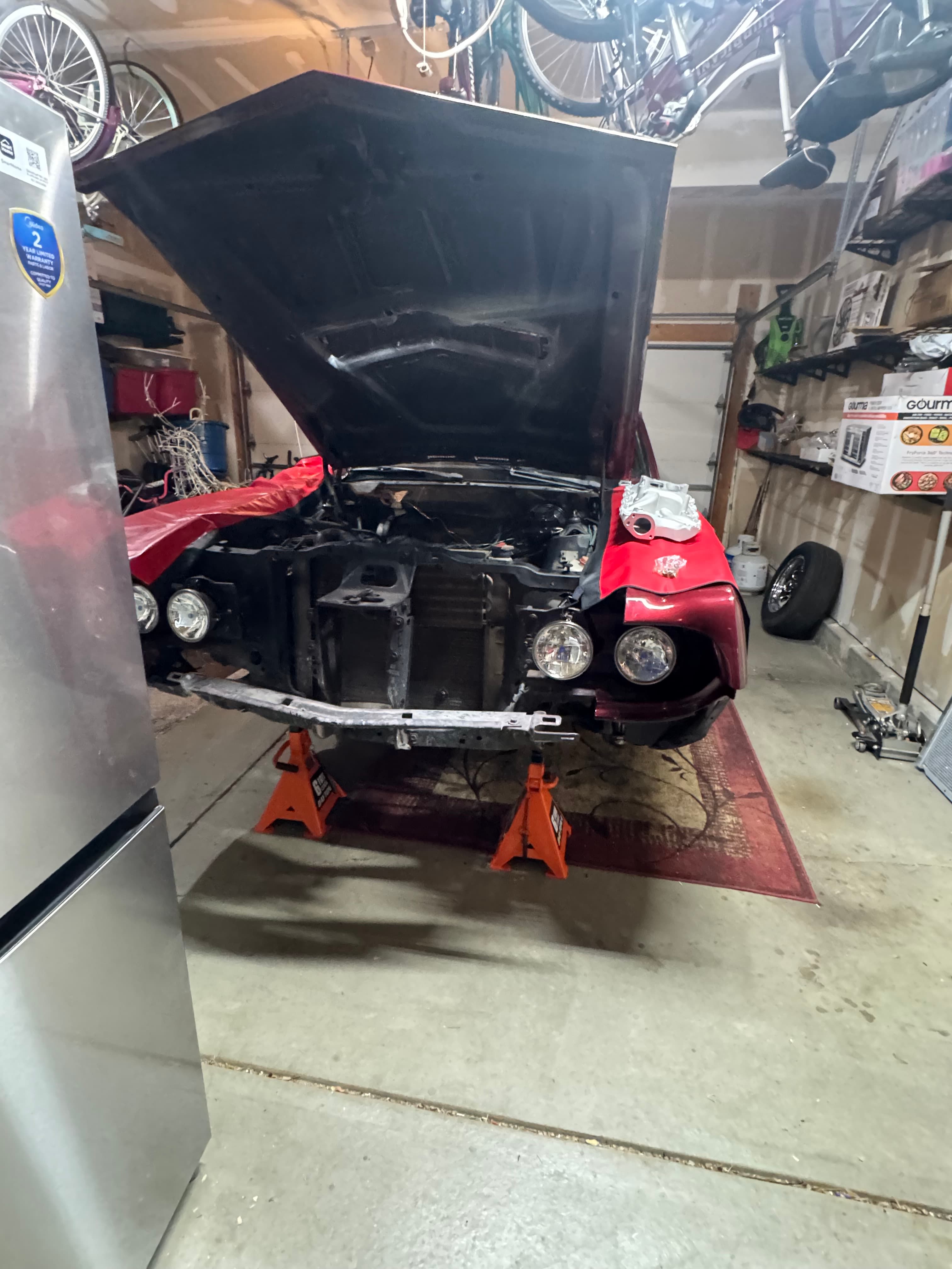 Mobile auto repair in progress